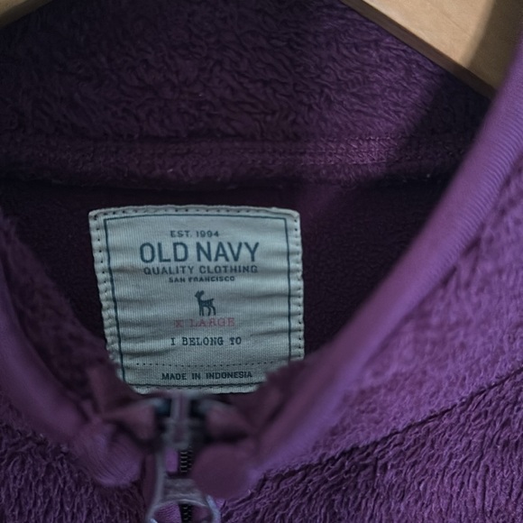 Like New! Old Navy Zip Up Purple Cardigan sz XL - Picture 6 of 8